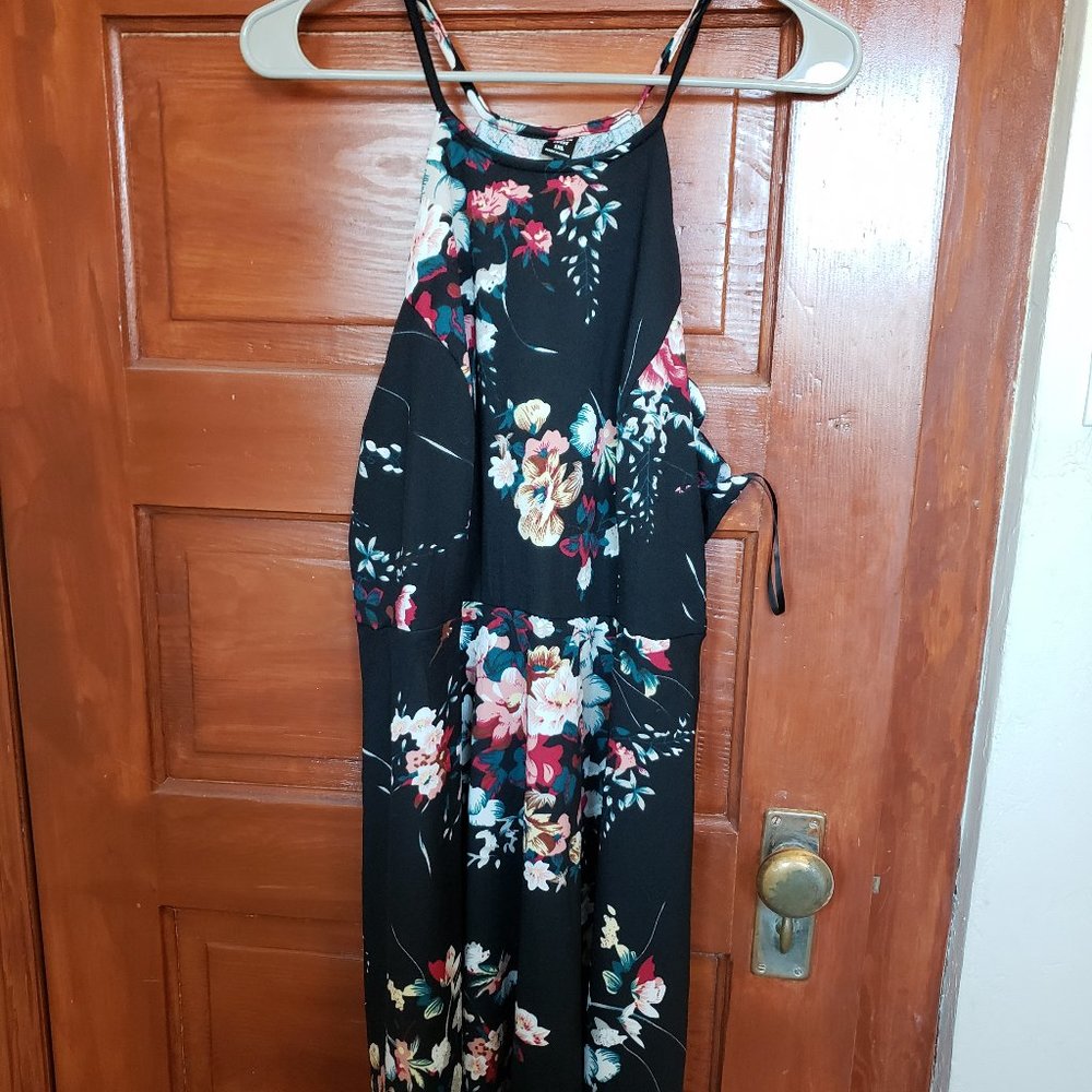 Black Floral Dress - Never Worn - Shein 1XL